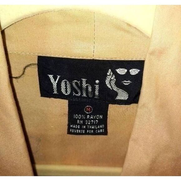 Yoshi VINTAGE Women's Size Medium Beige One Button Jacket Blazer - Picture 3 of 8